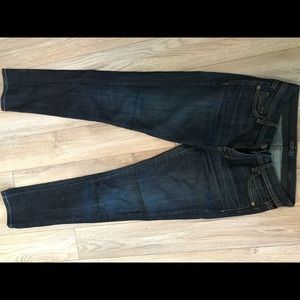 Skinny cropped dark wash Fidelity jeans